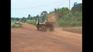 La première section de la route Ntoum-Cocobeach