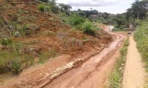 La route Bambouchine impraticable en saison de pluie