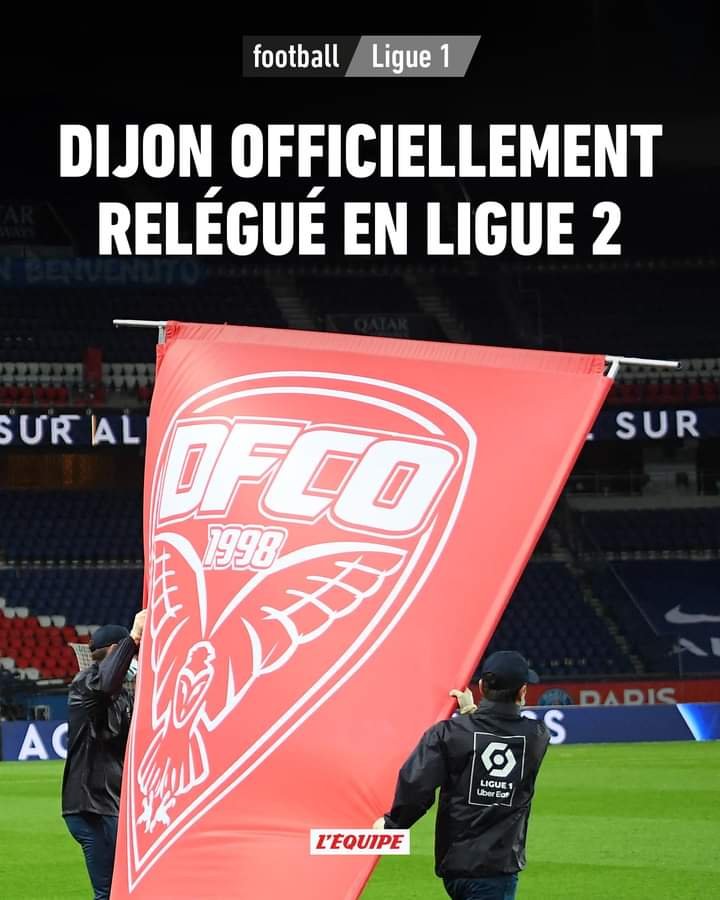 FOOTBALL : Ecuélé Manga,Ndong Ibrahim et Dijon relégués en ligue 2 française.
