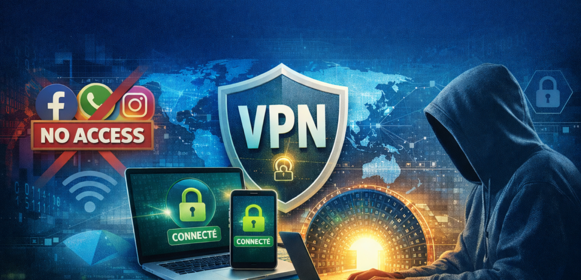 ChatGPT Image 24 févr. 2026, 17_02_48 Réseaux sociaux suspendus : Comment les VPN deviennent la nouvelle porte d’entrée du web