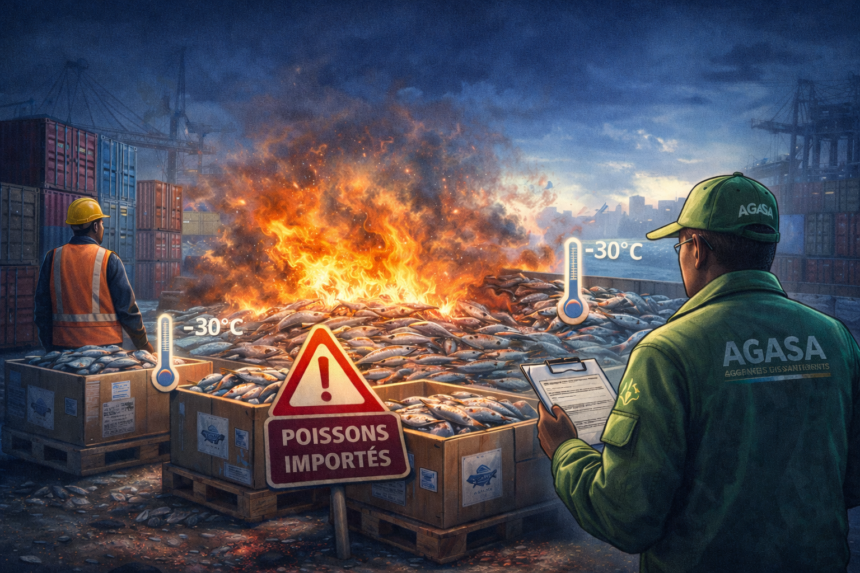 Alerte sanitaire à Owendo : Des tonnes de poissons détruites après rupture de la chaîne du froid