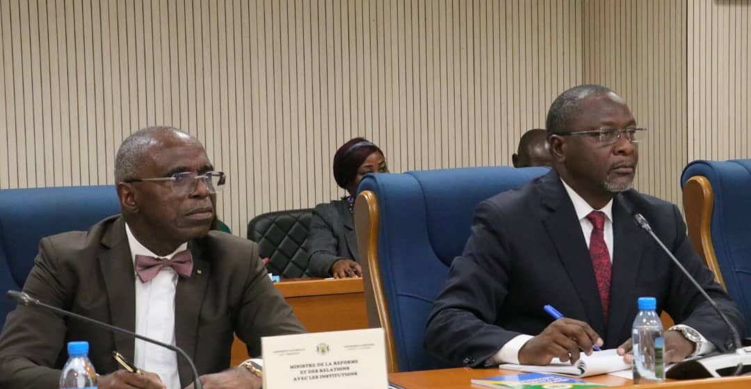 Travaux : Le Ministre François Ndong Obiang auditionné sur la création de la CNDPC au Palais Léon Mba.